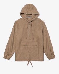 Chaqueta unisex Fashion Show en lana virgen lisa con capucha