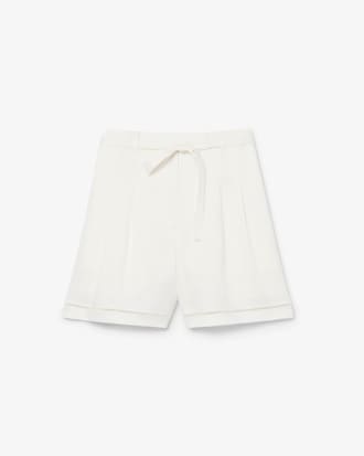 Bermudas oversized de mezcla de lino vaporoso