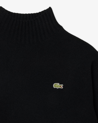 Jersey de cuello alto de cachemir de punto 3D