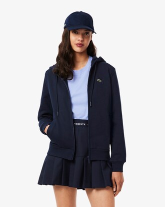 Sudadera con capucha de felpa con cremallera