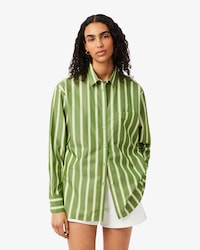 Camisa oversized de popel&iacute;n de algod&oacute;n