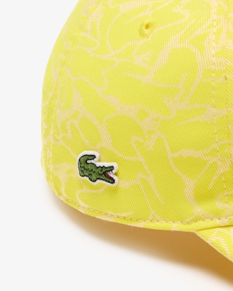 Gorra de sarga con estampado de cocodrilo