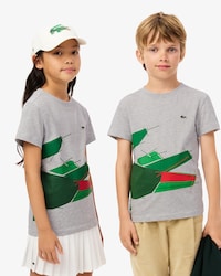 Camiseta de algodón gráfica con cocodrilo