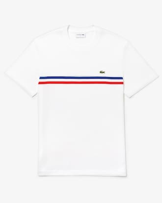 Camiseta MADE IN FRANCE algodón rayas tricolores y cuello redondo