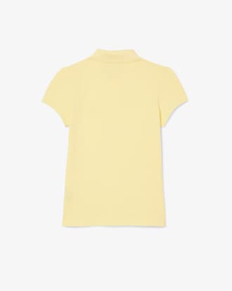 Polo de minipiqué con cuello festoneado