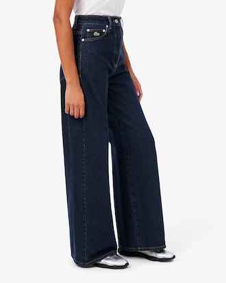 Jeans de talle alto con corte amplio