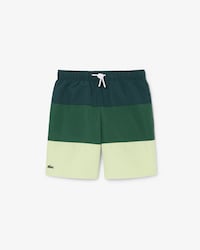 Short de ba&ntilde;o de tafet&aacute;n de rayas