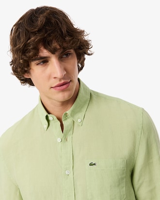 Camisa de lino de corte regular