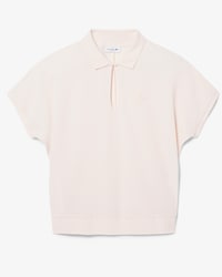 Polo de piqu&eacute; vaporoso con borde festoneado de corte holgado