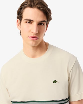 Camiseta con franja de rayas fabricada en Francia