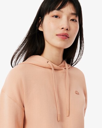 Sudadera con capucha corta de algodón