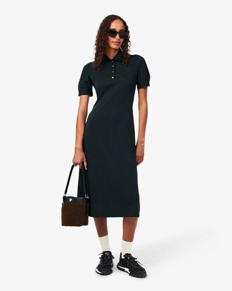 Vestido polo de punto jersey con bordado