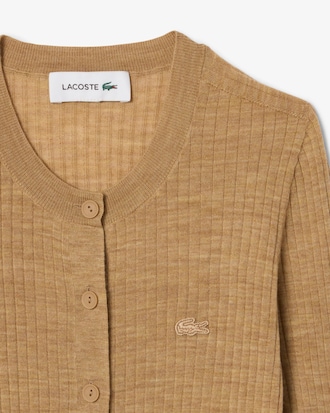 Chaqueta de punto de lana merina en punto de canal&eacute;