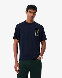 Camiseta de punto jersey de algod&oacute;n con bordado y estampado