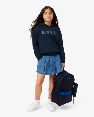 Sudadera con capucha de felpa con insignia