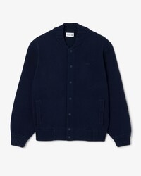 Chaqueta tipo bomber de punto jersey de lana merino