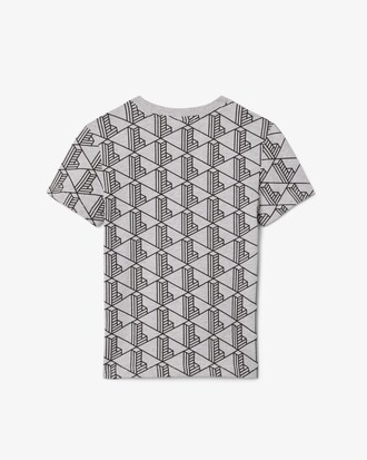 Camiseta de algodón con estampado de monograma