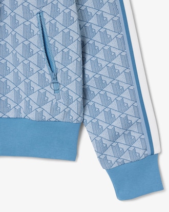 Sudadera con capucha de jacquard con monograma