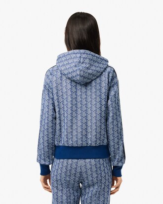 Sudadera con capucha de jacquard con monograma