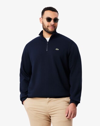 Sudadera de felpa de cuello alto con cremallera