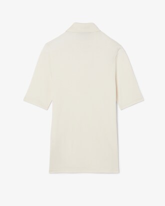 Polo de minipiqué de seda de corte ajustado Runway