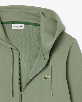 Sudadera de felpa con cremallera de corte cl&aacute;sico