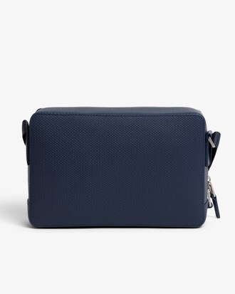 Bolso de reportero Chantaco de piel con efecto piqu&eacute;