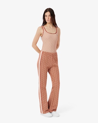 Pantalón de chándal acampanado con monograma