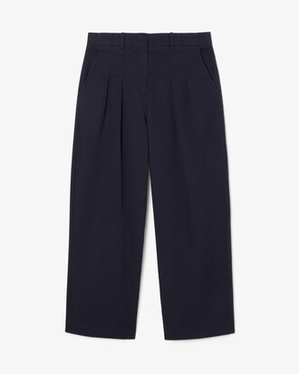 Pantalón chino de corte amplio de tela de gabardina elástica
