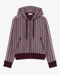 Sudadera con capucha de jacquard con monograma