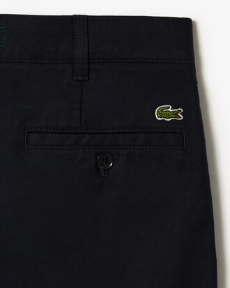 Pantalón de corte recto de sarga algodón
