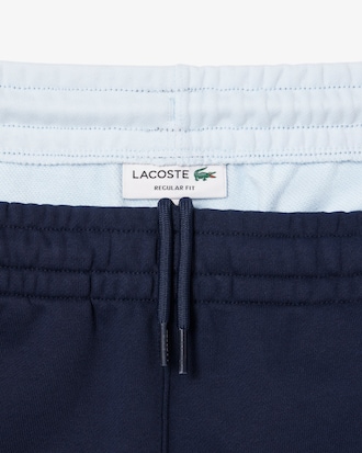 Pantalón corto con bloques de color de felpa de algodón