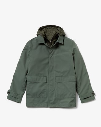 Parka 3 en 1 de hombre ligera resistente al agua con chaleco