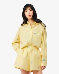 Camisa oversized con motivos de jacquard