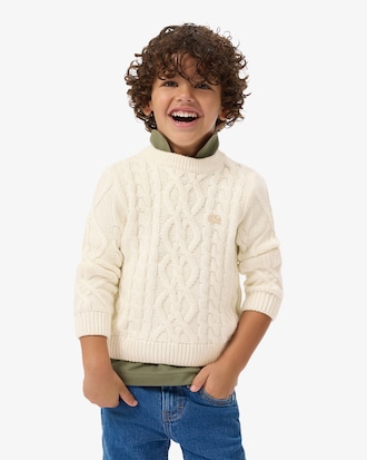 Jersey de cuello redondo de lana y algod&oacute;n