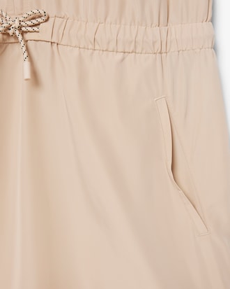 Vestido polo con cremallera de tafet&aacute;n de corte holgado