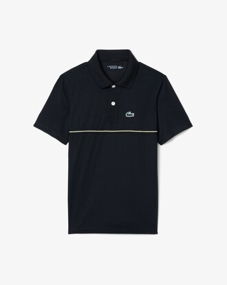 Polo de piqu&eacute; de rayas con detalles de marca Ultra Dry