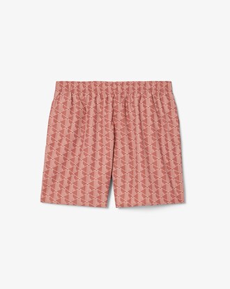Short de baño de largo medio con estampado de monograma