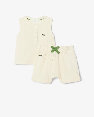 Conjunto de beb&eacute; de algod&oacute;n sin mangas
