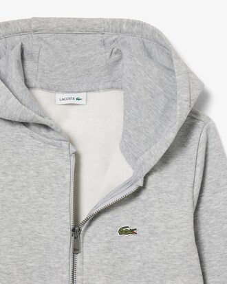 Sudadera con cremallera unisex de felpa cepillada y cremallera
