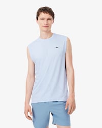Camiseta de tirantes de tenis con cocodrilo de jacquard Ultra Dry