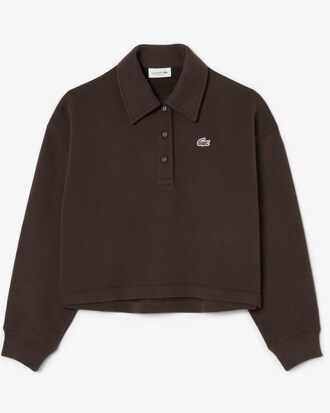 Sudadera de cuello polo de felpa oversized