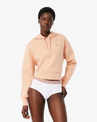 Pantalón corto de algodón elástico con logotipo en la cinturilla