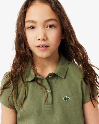 Polo de minipiqué con cuello festoneado