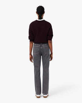 Pantal&oacute;n vaquero de corte recto y tiro alto