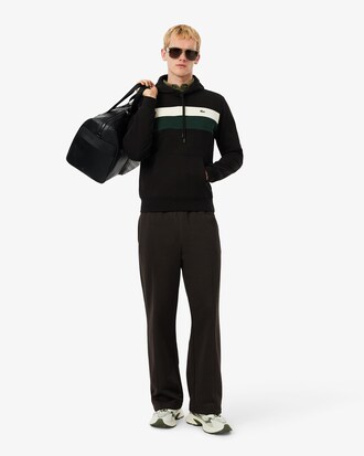 Sudadera con capucha color block de felpa