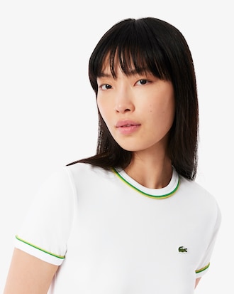 Camiseta de punto jersey con detalles en contraste