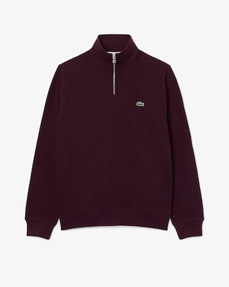 Sudadera de interlock con cuello alto y cremallera