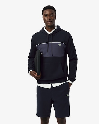 Sudadera con capucha con bloques de color de felpa