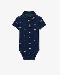 Body de beb&eacute; de piqu&eacute; con cocodrilo